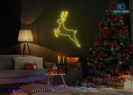 Yule Goat Neon Sign Yellow