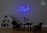Aliyah Name Neon Sign Dark-Blue