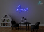 Aria Name Neon Sign Dark-Blue