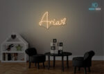 Aria Name Neon Sign Warm-White