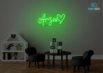 Arzoo Name Neon Sign Green