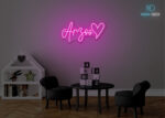 Arzoo Name Neon Sign Hot-Pink
