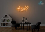 Arzoo Name Neon Sign Orange