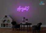 Arzoo Name Neon Sign Purple