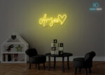 Arzoo Name Neon Sign Yellow