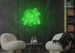 Astronaut Dog Neon Sign Green