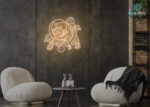 Astronaut Dog Neon Sign Warm-White
