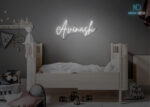 Avinash Name Neon Sign White