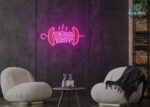 BBQ Party Skewer LED Neon Sign Hot-Pink