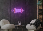 BBQ Party Skewer LED Neon Sign Purple