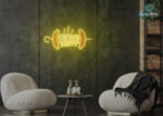 BBQ Party Skewer LED Neon Sign Yellow