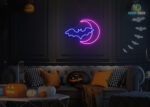 Bat and Moon Neon Sign Multi