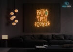But First Coffee LED Neon Sign Orange
