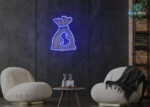 Cash Flow Neon Sign Dark-Blue