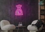 Cash Flow Neon Sign Hot-Pink