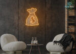 Cash Flow Neon Sign Orange