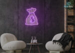 Cash Flow Neon Sign Purple