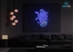 Coffee Break Astronaut LED Neon Sign Dark-Blue