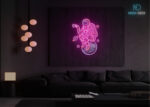 Coffee Break Astronaut LED Neon Sign Hot-Pink