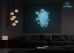 Coffee Break Astronaut LED Neon Sign Ice-Blue