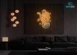 Coffee Break Astronaut LED Neon Sign Orange
