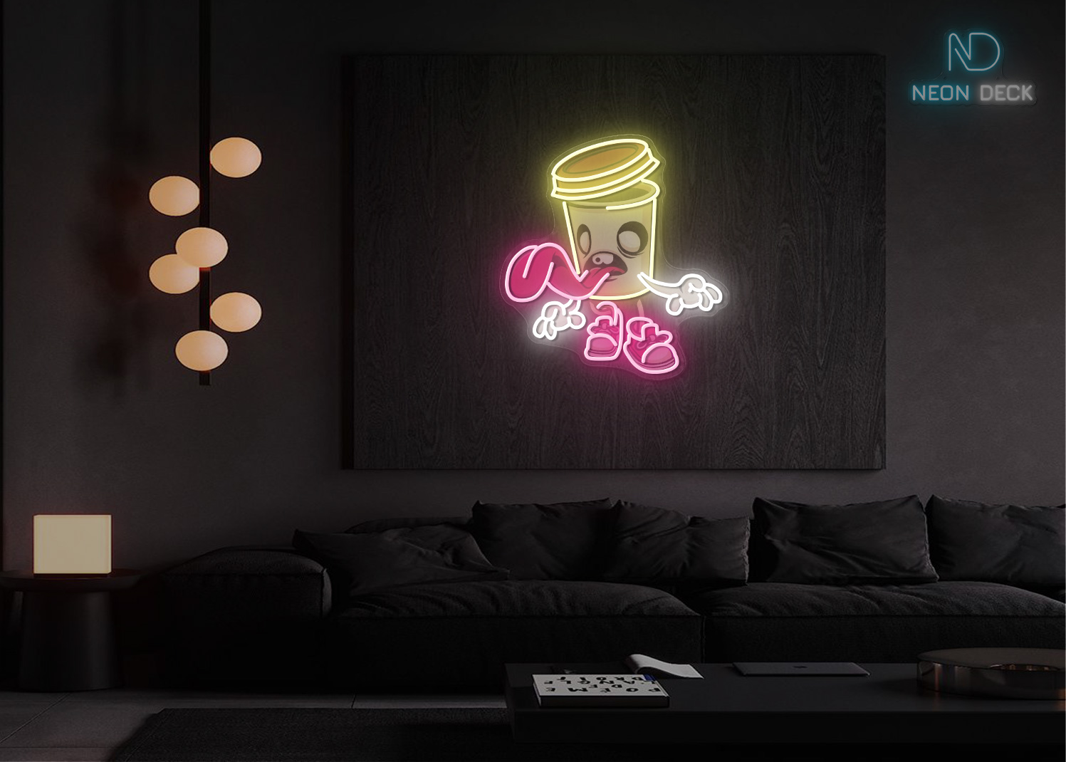 Coffee Cup Neon Sign Multi Coffee Cup Neon Sign Multi