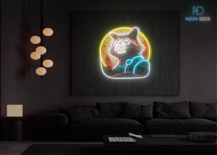Cosmic Raccoon Adventurer LED Neon Sign Multi