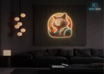 Cosmic Raccoon Adventurer LED Neon Sign Warm-White