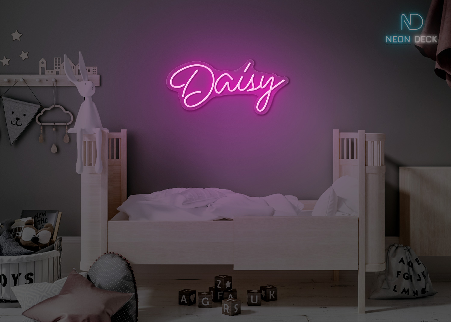 Daisy Name Neon Sign Hot-Pink Daisy Name Neon Sign Hot-Pink