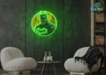 Dark Knight Emblem LED Neon Sign Green