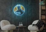 Dark Knight Emblem LED Neon Sign Ice-Blue