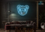Dog LED Neon Sign Ice-Blue