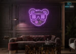 Dog LED Neon Sign Purple