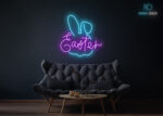 Easter with Rabbit Neon Sign Multi