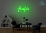 Frankie Name Neon Sign Green