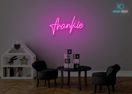 Frankie Name Neon Sign Hot-Pink