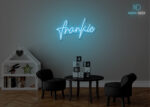 Frankie Name Neon Sign Ice-Blue