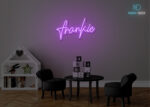 Frankie Name Neon Sign Purple