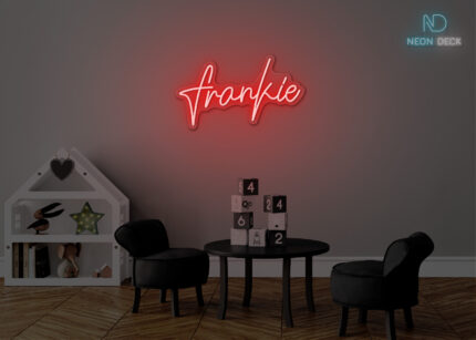 Frankie Name Neon Sign Red