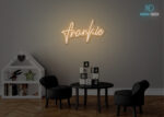 Frankie Name Neon Sign Warm-White