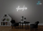 Frankie Name Neon Sign White