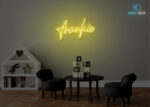 Frankie Name Neon Sign Yellow