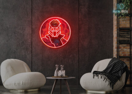 Galactic Outlaw Mask LED Neon Sign Red