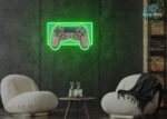 Gaming Console Neon Sign Green
