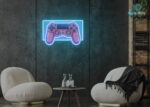 Gaming Console Neon Sign Ice-Blue