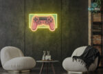Gaming Console Neon Sign Yellow