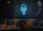 Ghost Face Neon Sign Ice-Blue