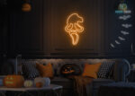 Ghost Face Neon Sign Orange