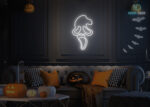 Ghost Face Neon Sign White