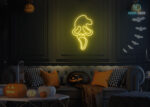 Ghost Face Neon Sign Yellow